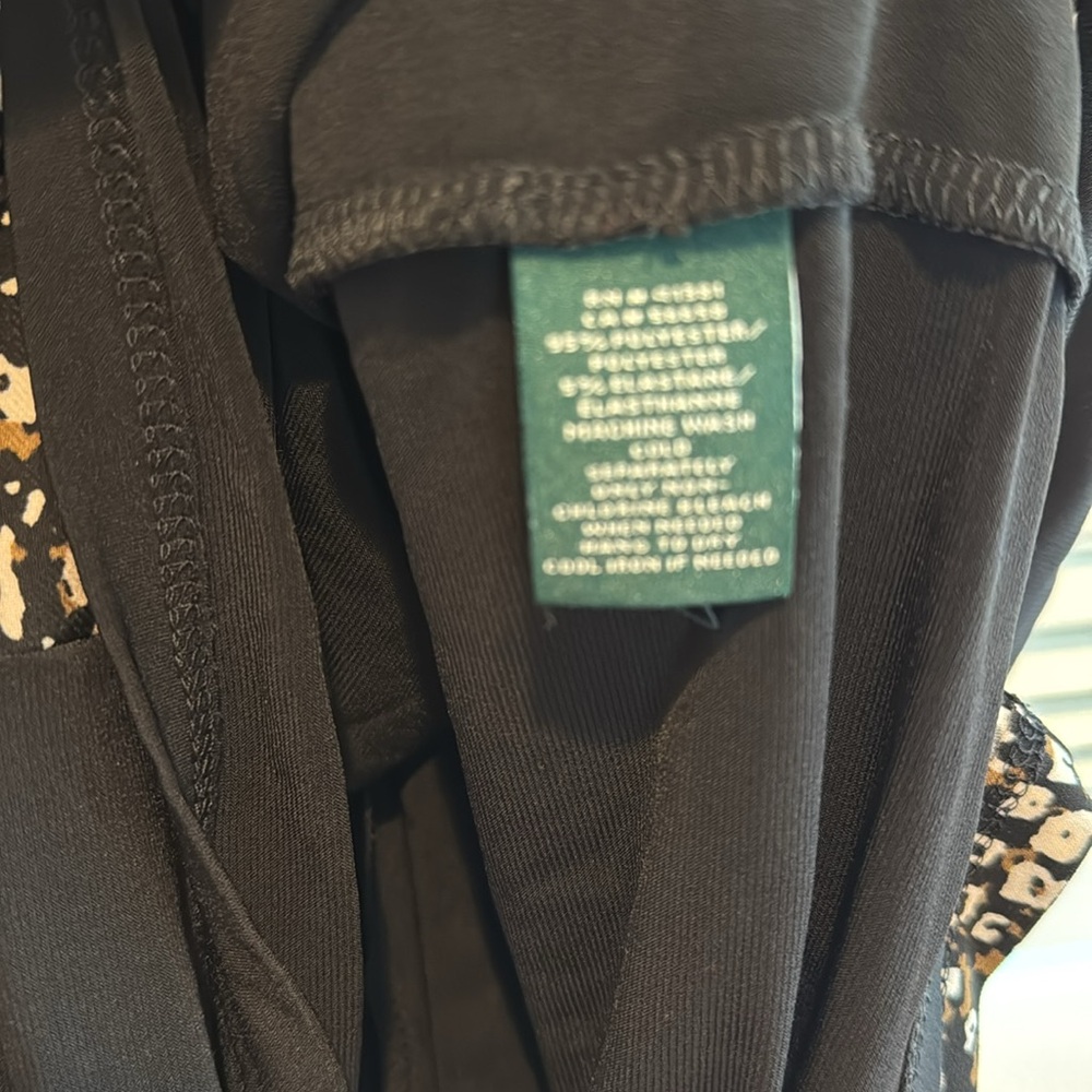 Ralph Lauren Black and Cream Patterned Stretchy Dress - Picture 5 of 5